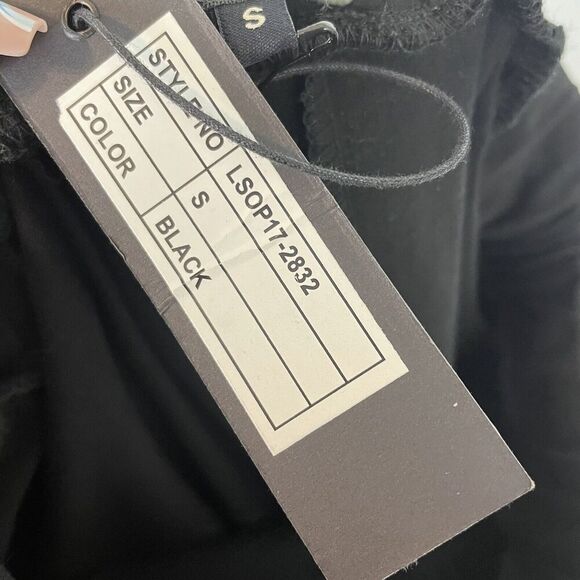 Love Sam Anthropologie Womens Size Small Black Beaded Cuff Pants Embellished NWT - Picture 7 of 8